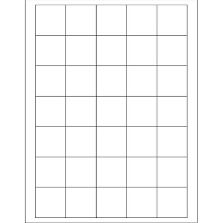 Officespace 1.5 x 1.5 in. White Rectangle Laser Labels, 3500PK OF2536959